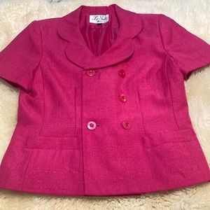 Le suit pink jacket size 10P